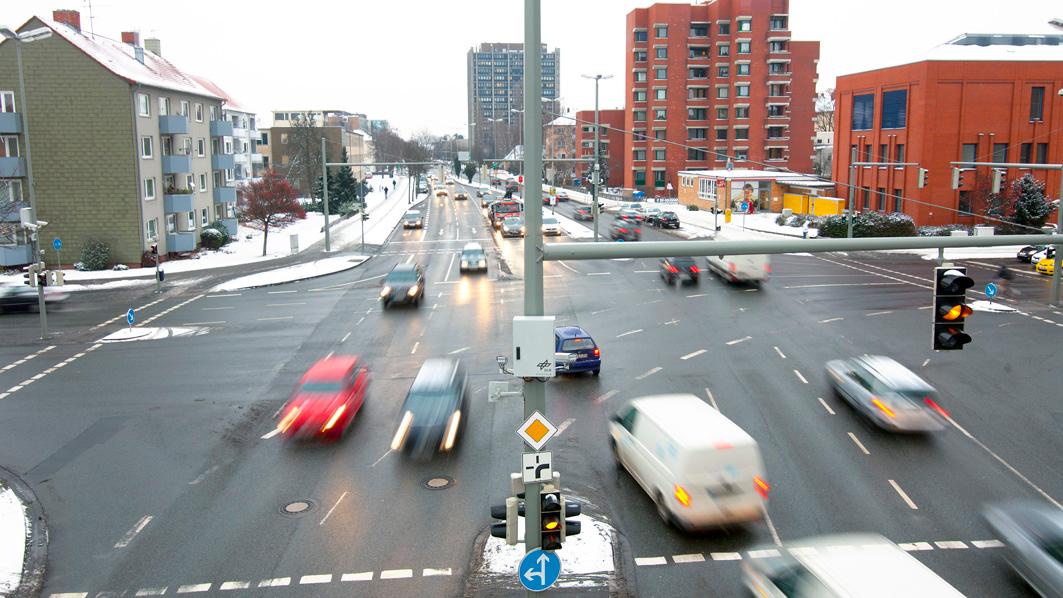 Eine Forschungskreuzung liefert daten zur Forschung an der Mobilität der Zukunft. 