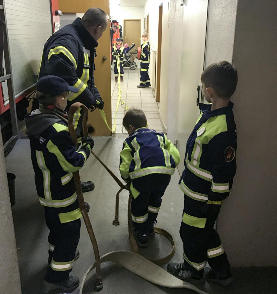 Kinderfeuerwehr in Aktion